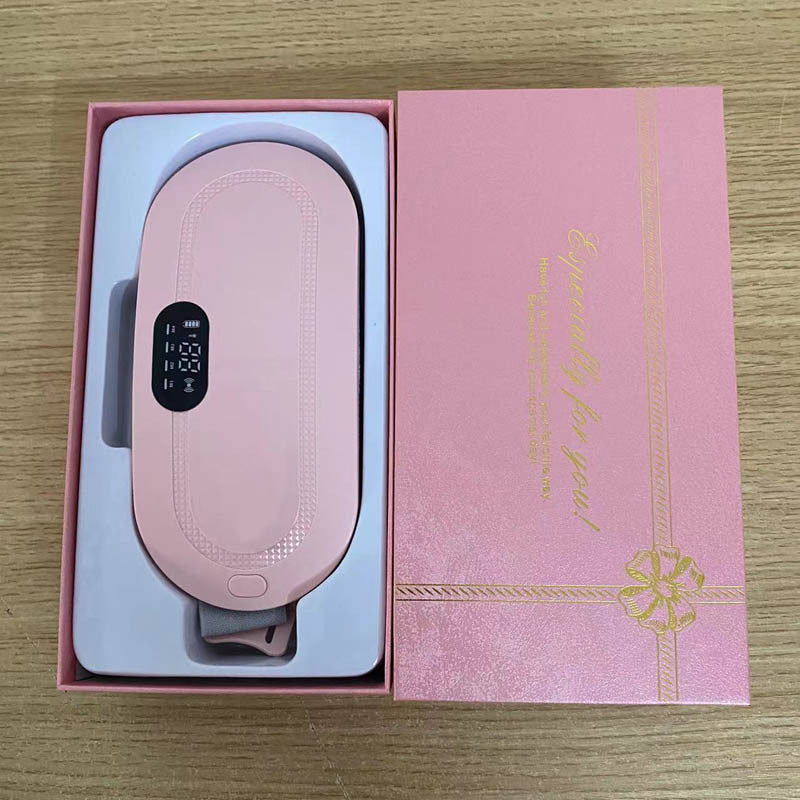 Faja térmica inteligente para aliviar el dolor menstrual y cólicos — masajeador abdominal eléctrico con vibración y calor.