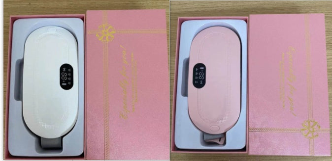 Faja térmica inteligente para aliviar el dolor menstrual y cólicos — masajeador abdominal eléctrico con vibración y calor.